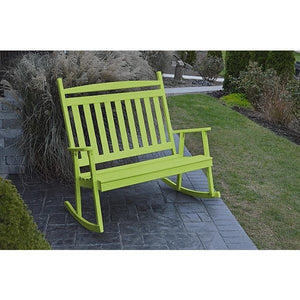 Yellow Pine Double Classic Porch Rocker - The Charming Bench Company