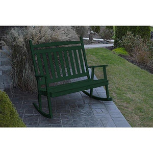 Yellow Pine Double Classic Porch Rocker - The Charming Bench Company