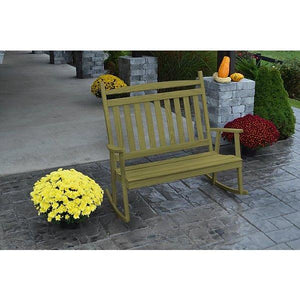 Yellow Pine Double Classic Porch Rocker - The Charming Bench Company