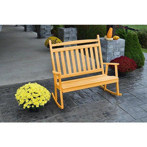 Yellow Pine Double Classic Porch Rocker - The Charming Bench Company