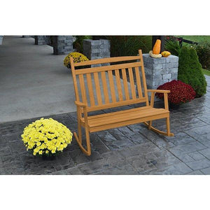Yellow Pine Double Classic Porch Rocker - The Charming Bench Company