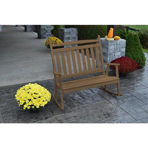 Yellow Pine Double Classic Porch Rocker - The Charming Bench Company