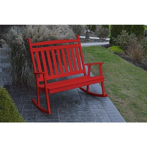 Yellow Pine Double Classic Porch Rocker - The Charming Bench Company