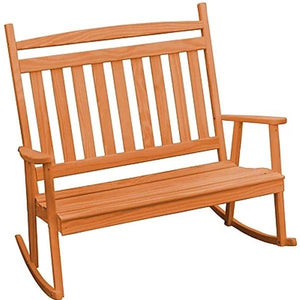 Yellow Pine Double Classic Porch Rocker - The Charming Bench Company