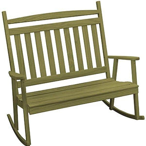 Yellow Pine Double Classic Porch Rocker - The Charming Bench Company
