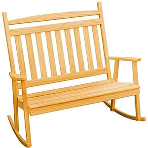 Yellow Pine Double Classic Porch Rocker - The Charming Bench Company