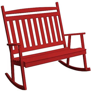 Yellow Pine Double Classic Porch Rocker - The Charming Bench Company