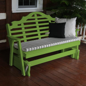 Yellow Pine Marlboro Glider Outdoor Glider 5ft / Lime Green Paint