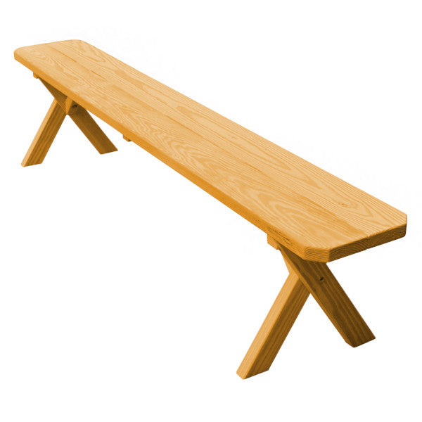 Yellow Pine Picnic Crossleg Bench Size 5ft, 6ft, 8ft Picnic Bench 6ft / Natural Stain