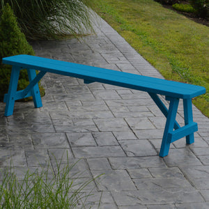Yellow Pine Traditional Backless Bench – Size 5ft, 6ft, 8ft Picnic Bench