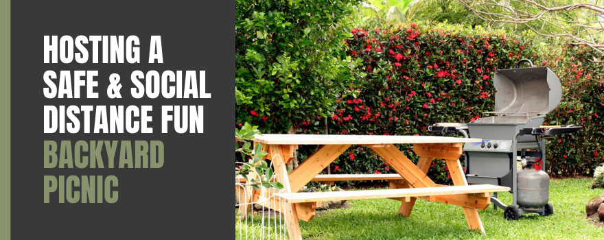 Hosting a Safe and Social Distance Fun Backyard Picnic - The Charming Bench Company