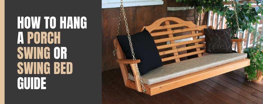 how to hang a swing from a beam / how to hang a porch swing with no joists