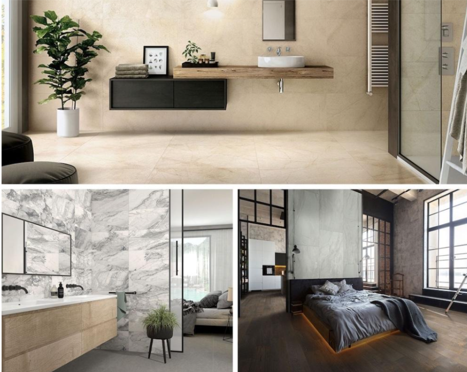 Go Big With Natural Stone Looks: Large-Format Tiles That Impress