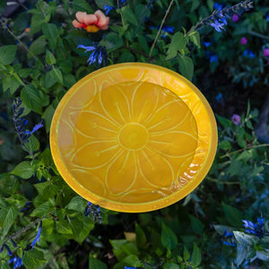 12" Lolly Embossed Birdbaths with Garden Stake Birdbath