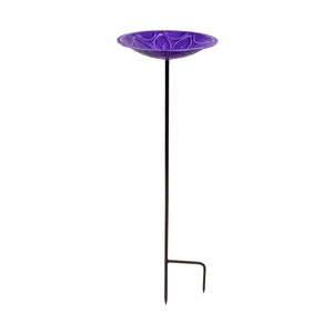 12" Lolly Embossed Birdbaths with Garden Stake Birdbath