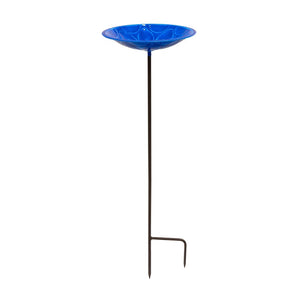 12" Lolly Embossed Birdbaths with Garden Stake Birdbath