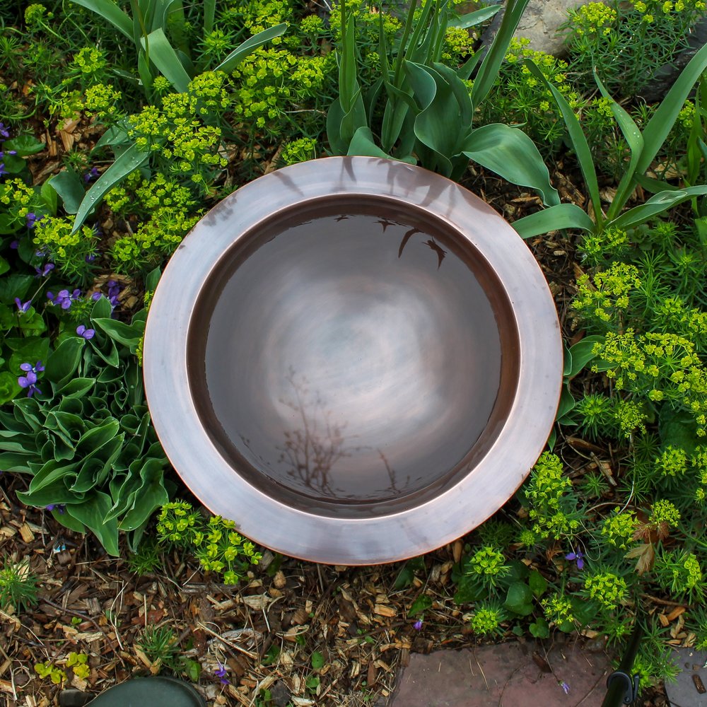18" Classic Copper Birdbath Bowl by Achla Designs Birdbath Bowl