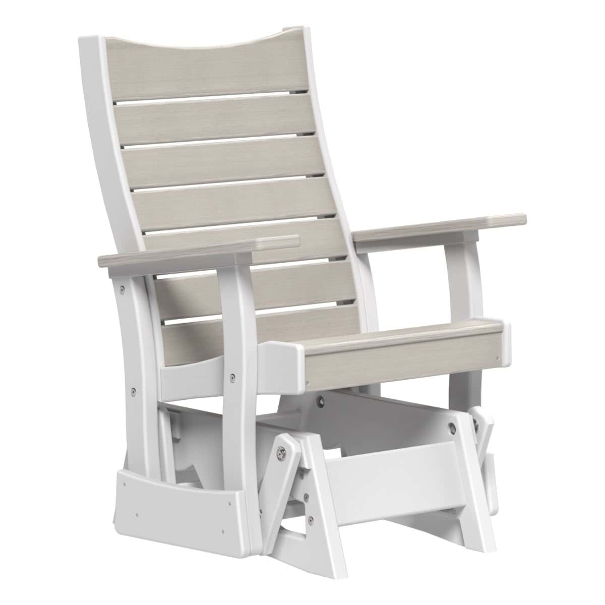 2' Contour Glider Porch Swing Birch & White