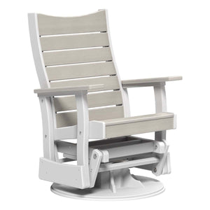 2’ Contour Swivel Glider Porch Swing Birch & White