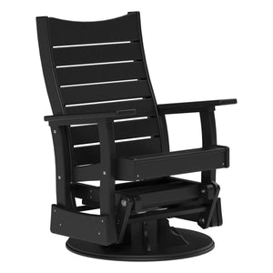 2’ Contour Swivel Glider Porch Swing Black