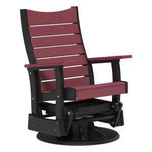 2’ Contour Swivel Glider Porch Swing Cherrywood & Black