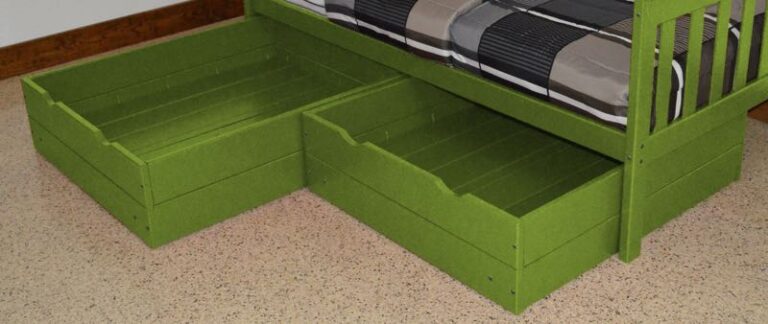 2 Piece Drawers Drawers Full / Lime Green Paint