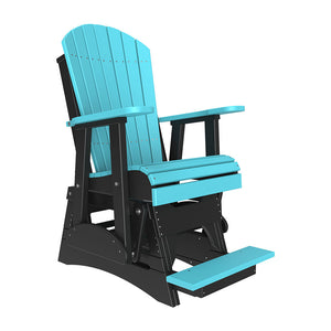 2ft Adirondack Balcony Glider Outdoor Glider 2ft / Aruba Blue & Black