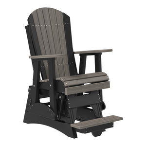 2ft Adirondack Balcony Glider Outdoor Glider 2ft / Coastal Gray & Black