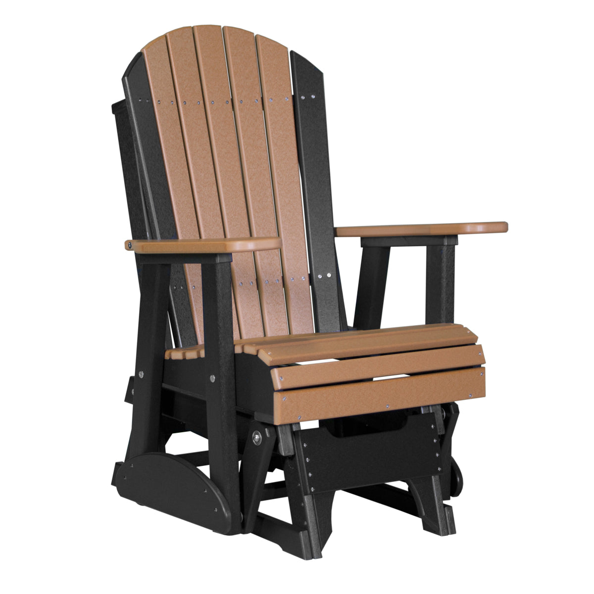 2ft Adirondack Glider Outdoor Glider 2ft / Cedar &amp; Black