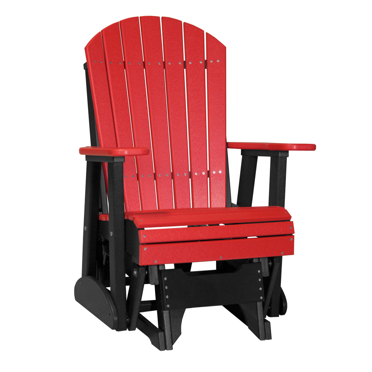 2ft Adirondack Glider Outdoor Glider 2ft / Red &amp; Black