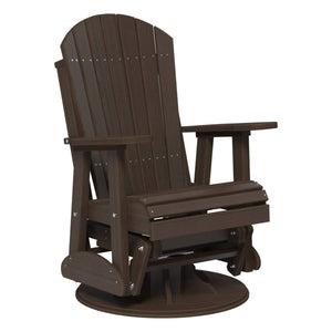 2ft Adirondack Swivel Glider Outdoor Glider Brazilian Walnut & Black