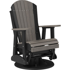 2ft Adirondack Swivel Glider Outdoor Glider Coastal Gray & Black