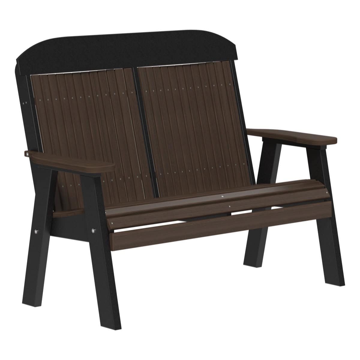 2ft and 4ft Classic Bench by LuxCraft Outdoor Glider 4ft / Brazilian Walnut &amp; Black
