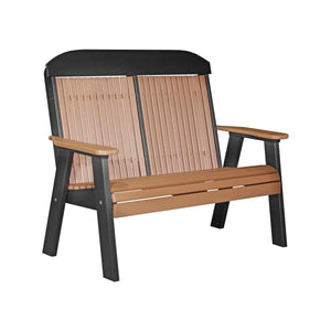 2ft and 4ft Classic Bench by LuxCraft Outdoor Glider 4ft / Cedar & Black