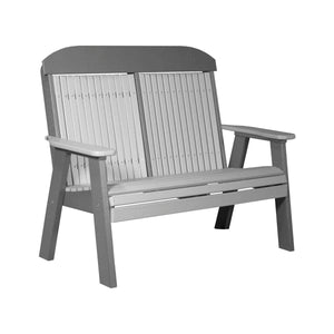 2ft and 4ft Classic Bench by LuxCraft Outdoor Glider 4ft / Dove Gray & Slate
