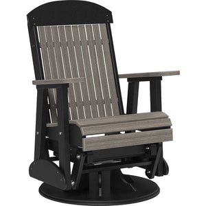 2ft Classic Swivel Glider Outdoor Glider Coastal Gray & Black