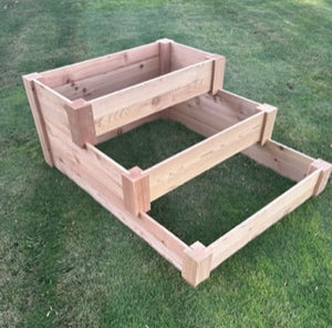 3 Tier Cedar Raised Garden Bed Porch Swing