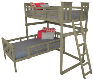 Mission Loft Bed with End Ladder