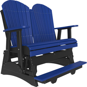 4' and 5' Adirondack Balcony Glider Outdoor Glider 4ft / Blue & Black
