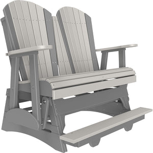 4' and 5' Adirondack Balcony Glider Outdoor Glider 4ft / Dove Gray & Slate