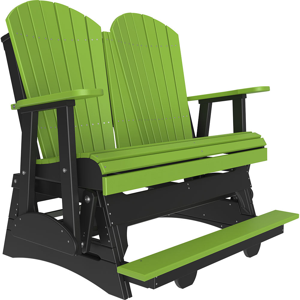 4' and 5' Adirondack Balcony Glider Outdoor Glider 4ft / Lime Green &amp; Black