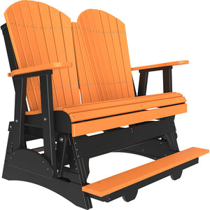 4' and 5' Adirondack Balcony Glider Outdoor Glider 4ft / Tangerine & Black