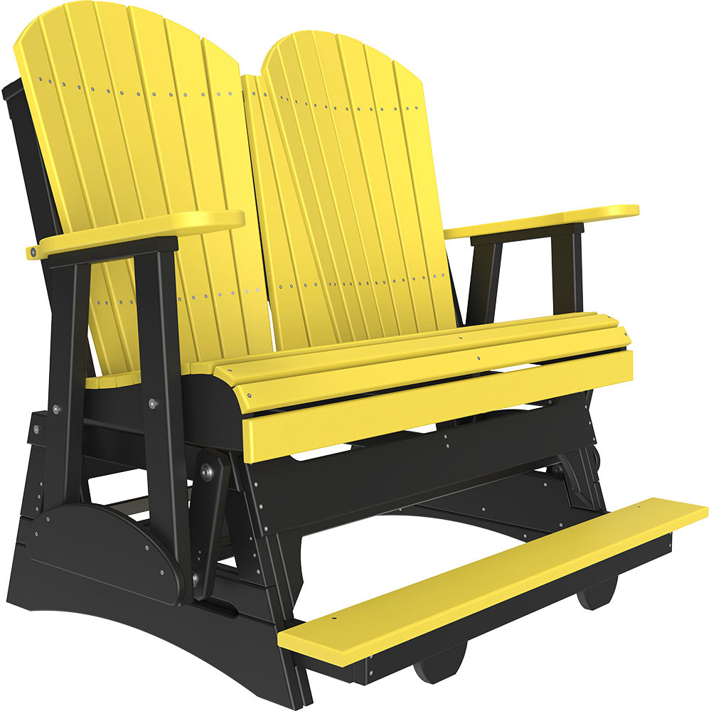 4' and 5' Adirondack Balcony Glider Outdoor Glider 4ft / Yellow &amp; Black