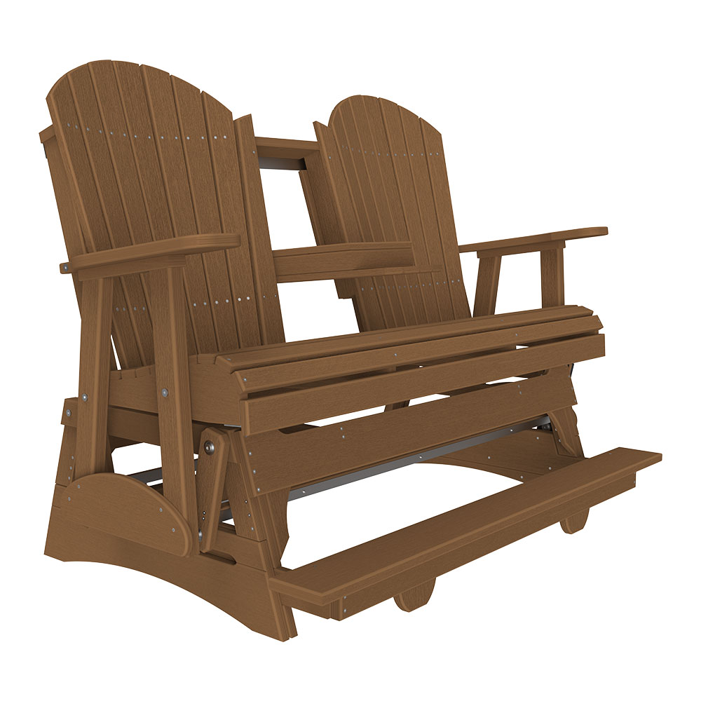 4' and 5' Adirondack Balcony Glider Outdoor Glider 5ft / Antique Mahogany