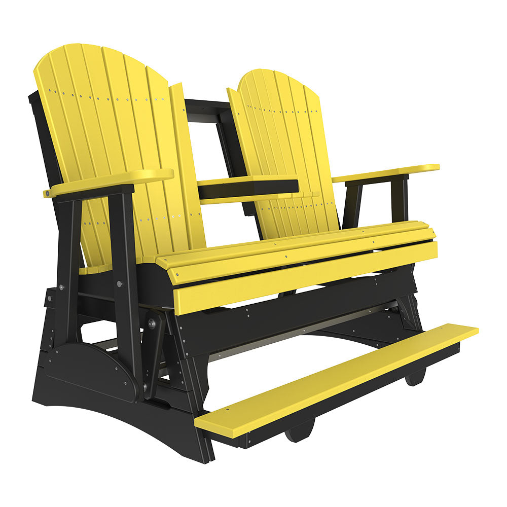 4' and 5' Adirondack Balcony Glider Outdoor Glider 5ft / Yellow &amp; Black