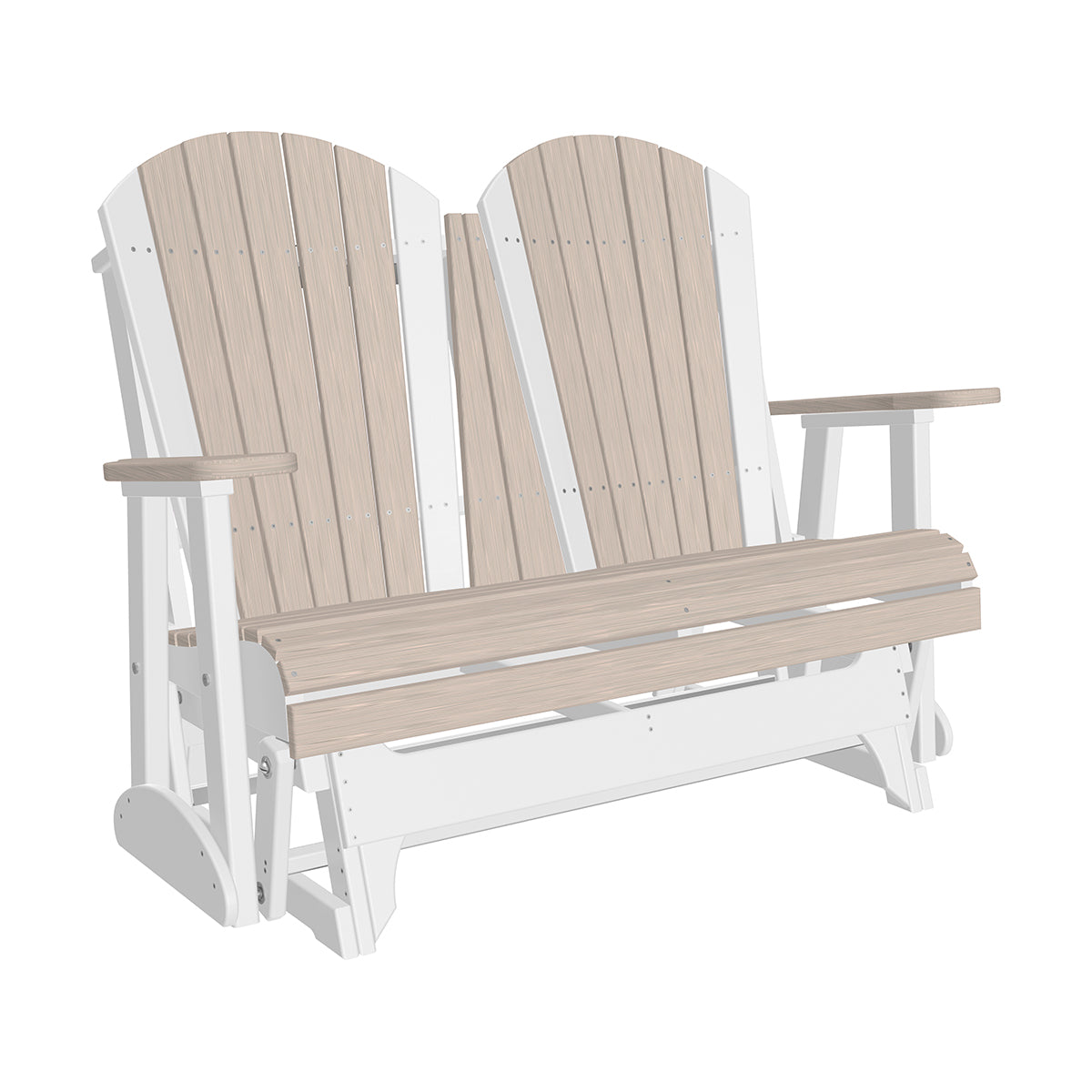 4 ft and 5ft Adirondack Glider Outdoor Glider 4ft / Birch &amp; White