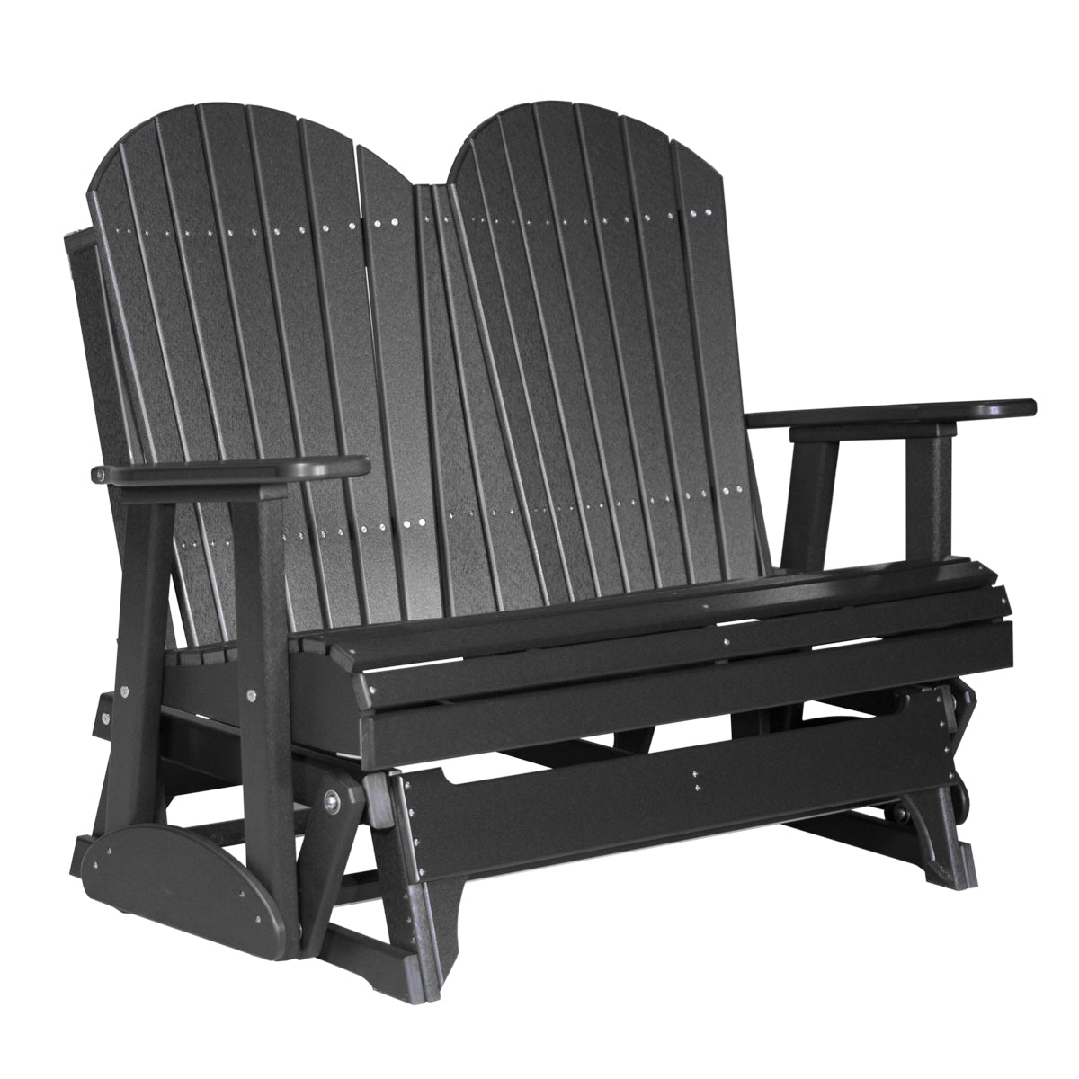 4 ft and 5ft Adirondack Glider Outdoor Glider 4ft / Black