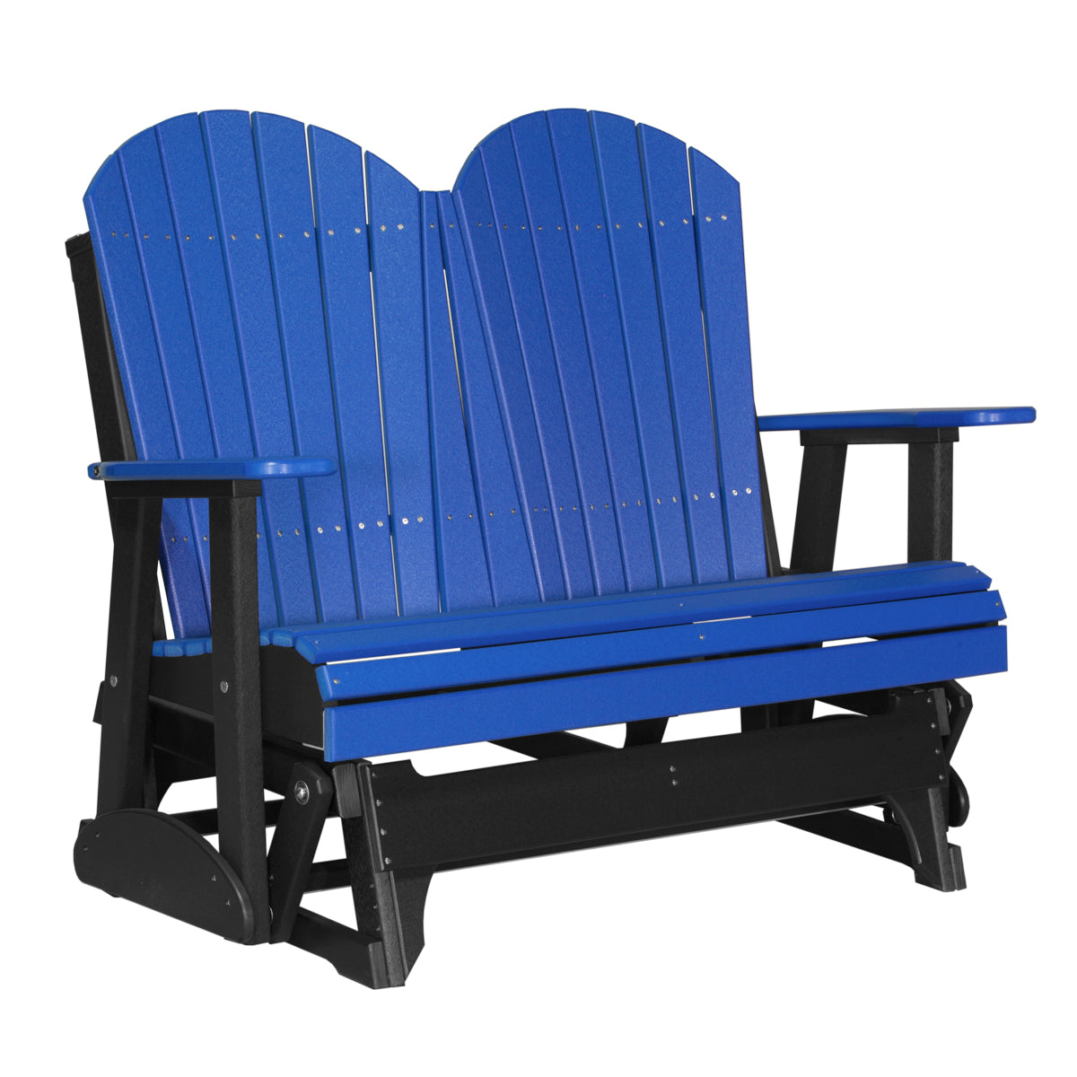 4 ft and 5ft Adirondack Glider Outdoor Glider 4ft / Blue &amp; Black