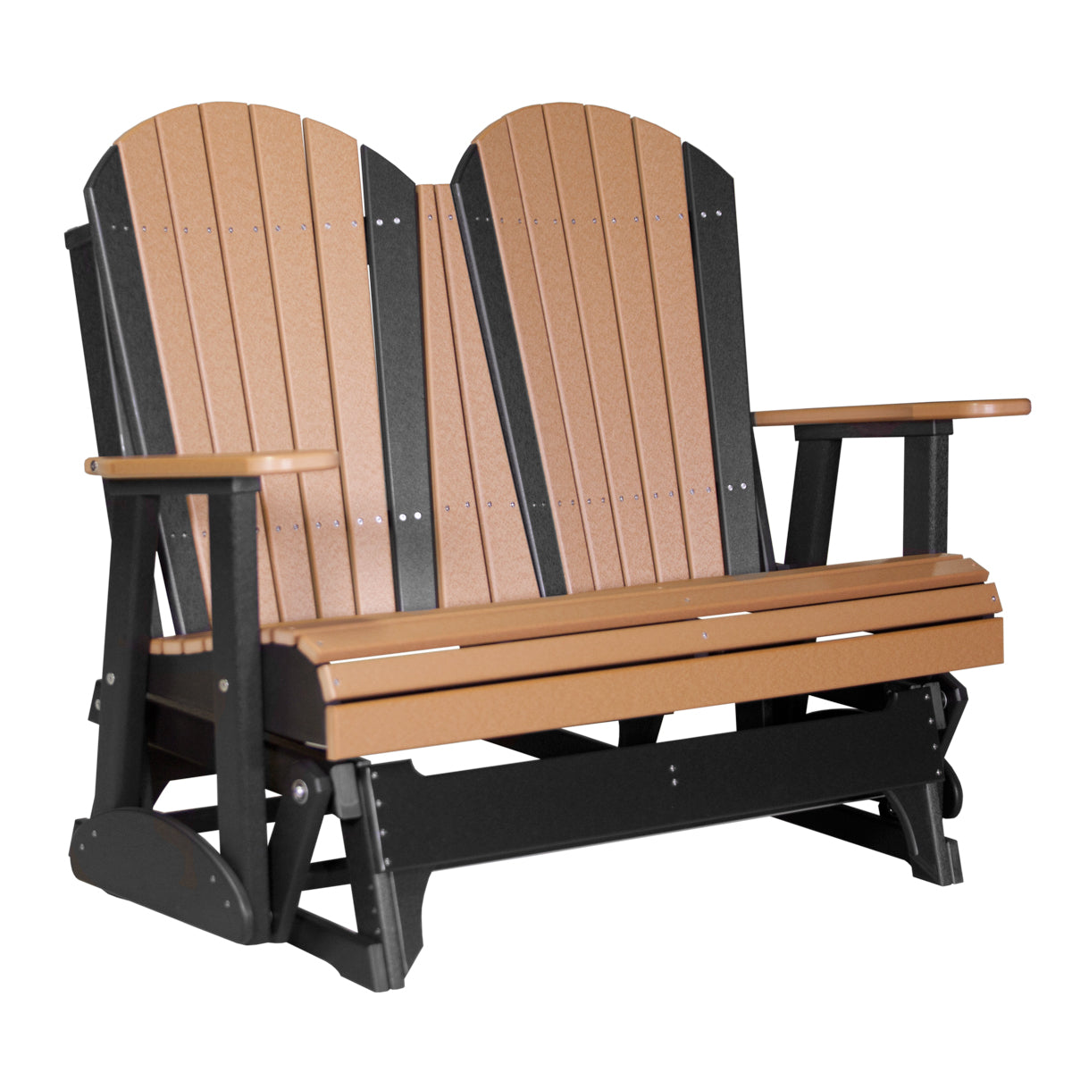 4 ft and 5ft Adirondack Glider Outdoor Glider 4ft / Cedar &amp; Black