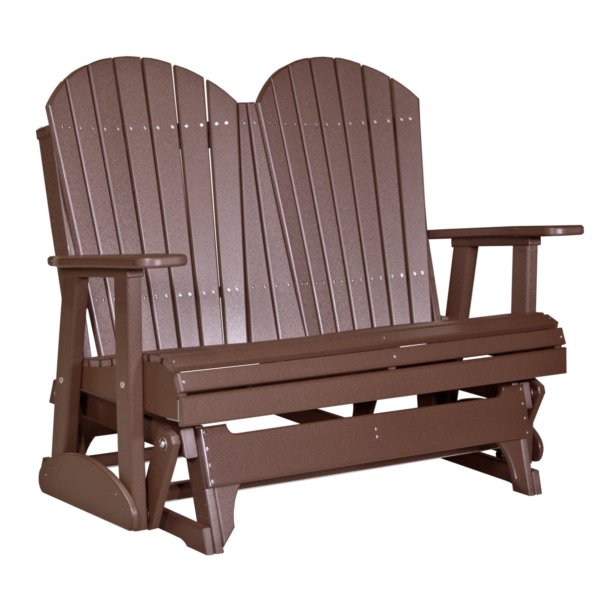 4 ft and 5ft Adirondack Glider Outdoor Glider 4ft / Chestnut Brown